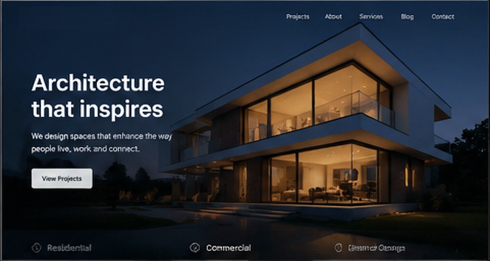 Unbranded homepage preview για αρχιτεκτονική