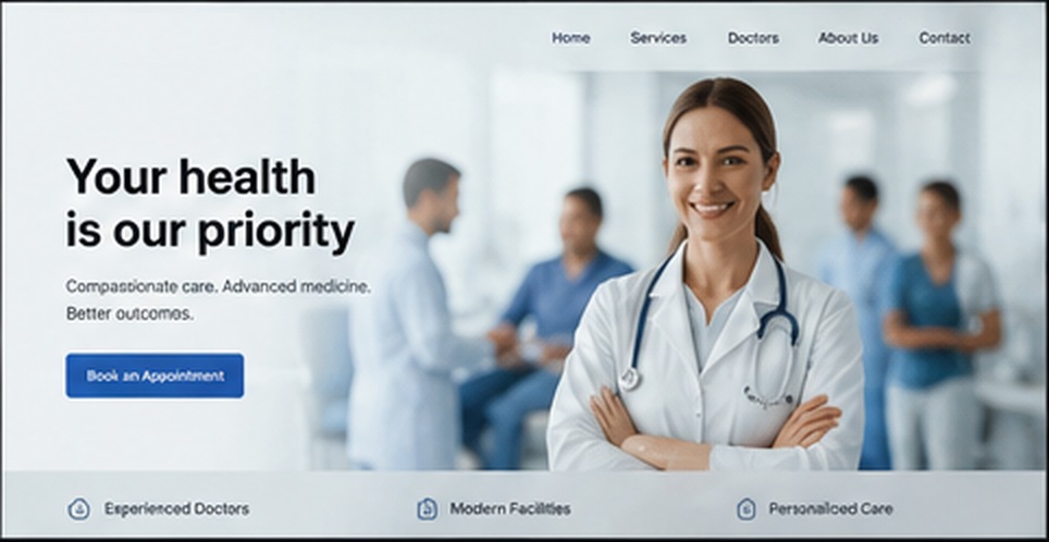 Unbranded landing page preview για επαγγελματική υπηρεσία