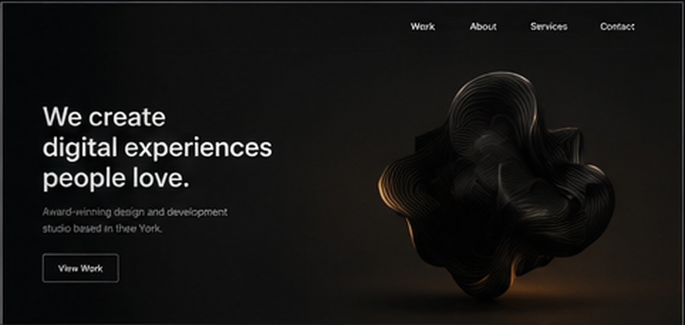 Unbranded creative studio portfolio preview